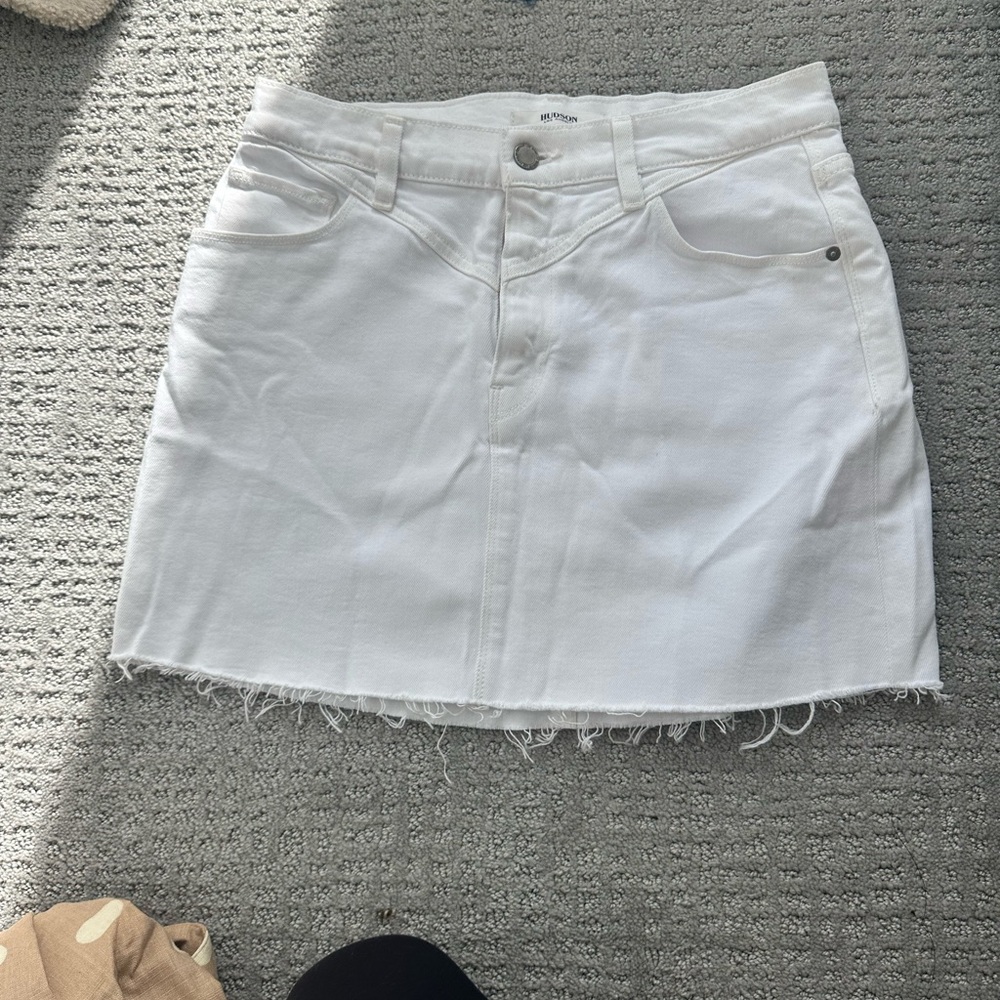 HUDSON WHITE DENIM SKIRT